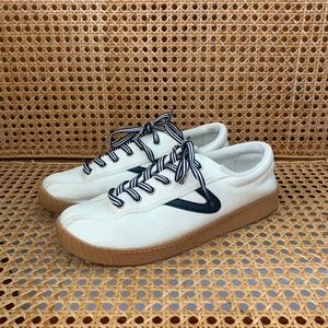 Tretorn Nylite Plus Classic White Navy Gum Sole 7.5